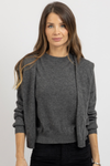 FELIX CHARCOAL SHOULDER SWEATER