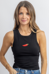 CHILI BLACK BEADED TANK