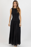 CHLOE BLACK LINEN DRESS