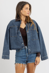 COCOA COLLAR DENIM JACKET