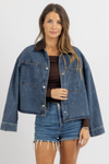 COCOA COLLAR DENIM JACKET