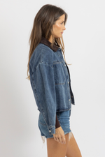 COCOA COLLAR DENIM JACKET