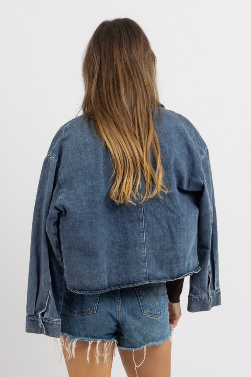 COCOA COLLAR DENIM JACKET