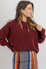 CLARA BURGUNDY SWEATER