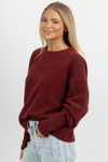 CLARA BURGUNDY SWEATER