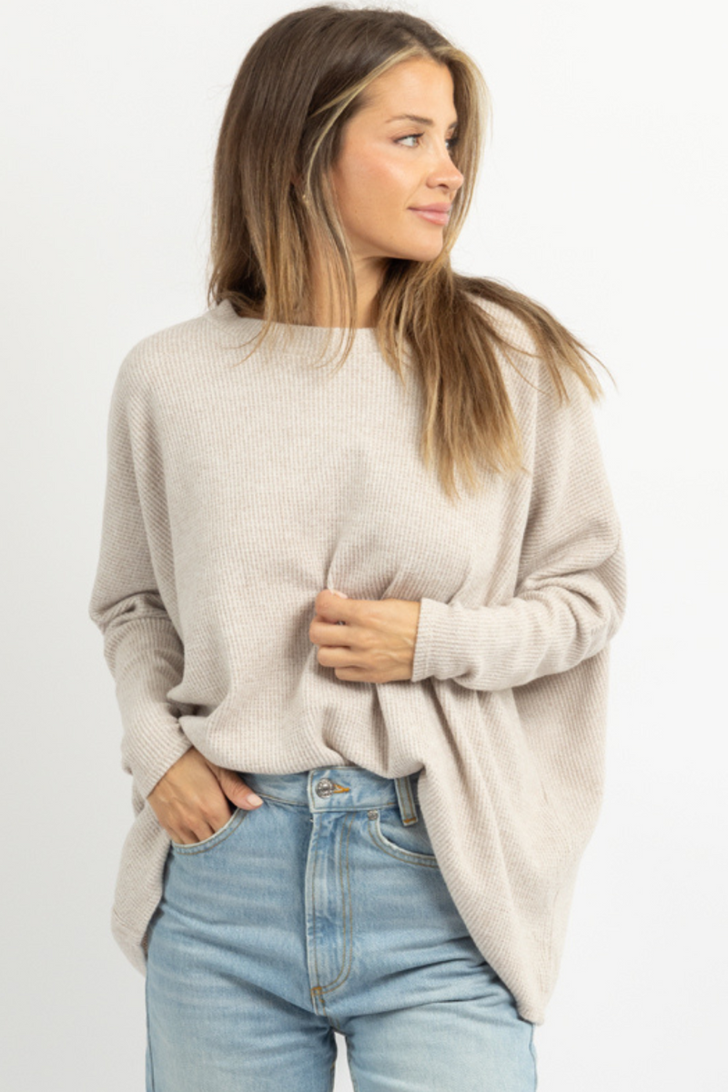 CLOUD NINE TAUPE THERMAL TOP *BACK IN STOCK*