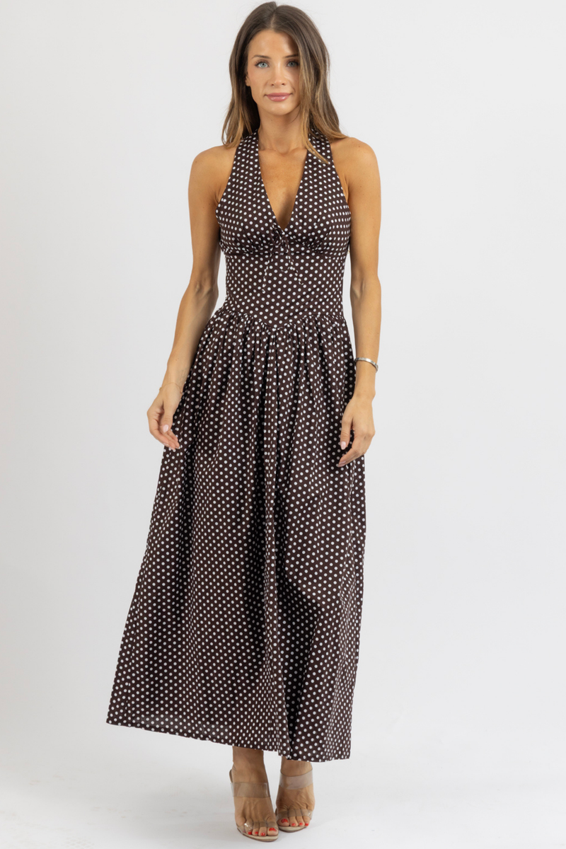 CASS POLKA MAXI DRESS