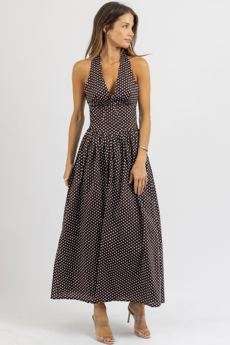 CASS POLKA MAXI DRESS