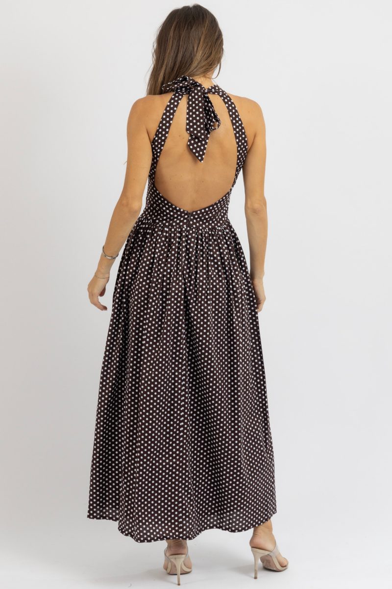 CASS POLKA MAXI DRESS