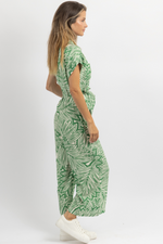 COCO GREEN BUTTON + BELT JUMPSUIT