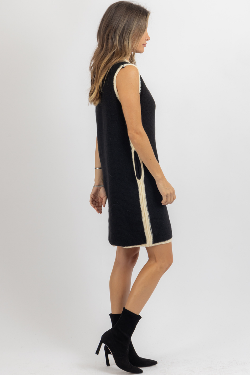 COCO CONTRAST SWEATER DRESS