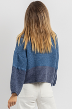 COFFEE CHAT BLUE SWEATER *BACK IN STOCK*