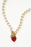 PEARL HEART PENDANT NECKLACE