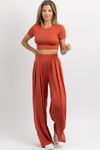 BUTTER SOFT BRICK PALAZZO PANT SET *BACK IN STOCK*