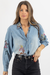 DENIM 60'S COWGIRL MOTIF BLOUSE