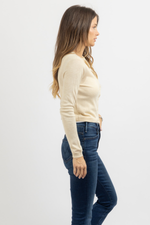GIANNA NATURAL KNIT TOP