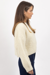 STAPLE IVORY FUZZY SWEATER