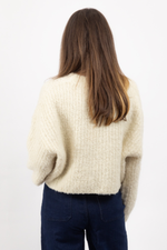 STAPLE IVORY FUZZY SWEATER