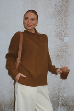 RICH OLIVE RIBBED SWEATER