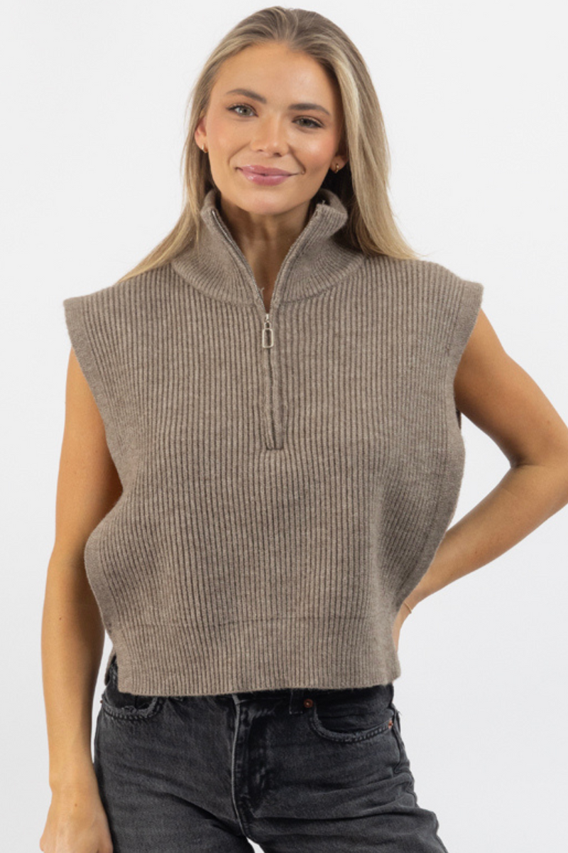 DAKOTA ZIP FRONT SWEATER