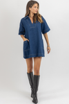 INDIGO DENIM MINI DRESS