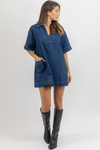 INDIGO DENIM MINI DRESS