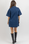 INDIGO DENIM MINI DRESS