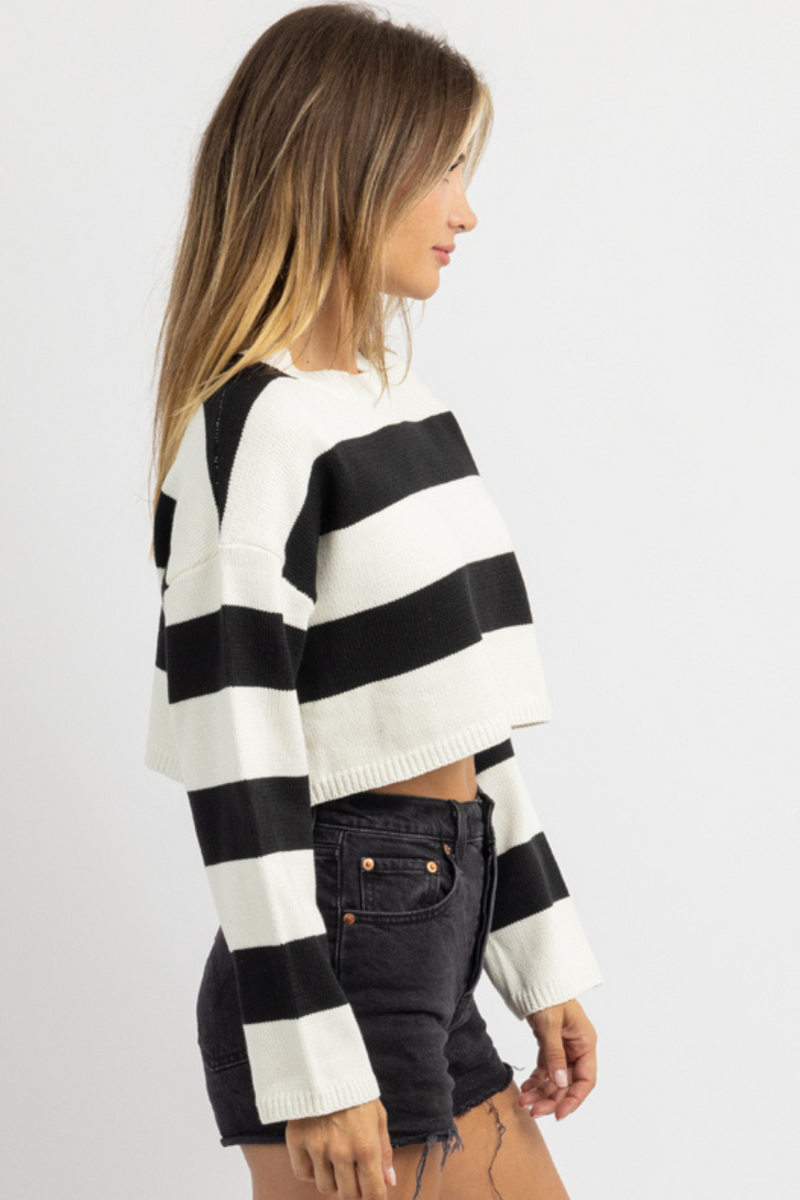 DAWSON BLACK STRIPE KNIT TOP *RESTOCK COMING SOON*