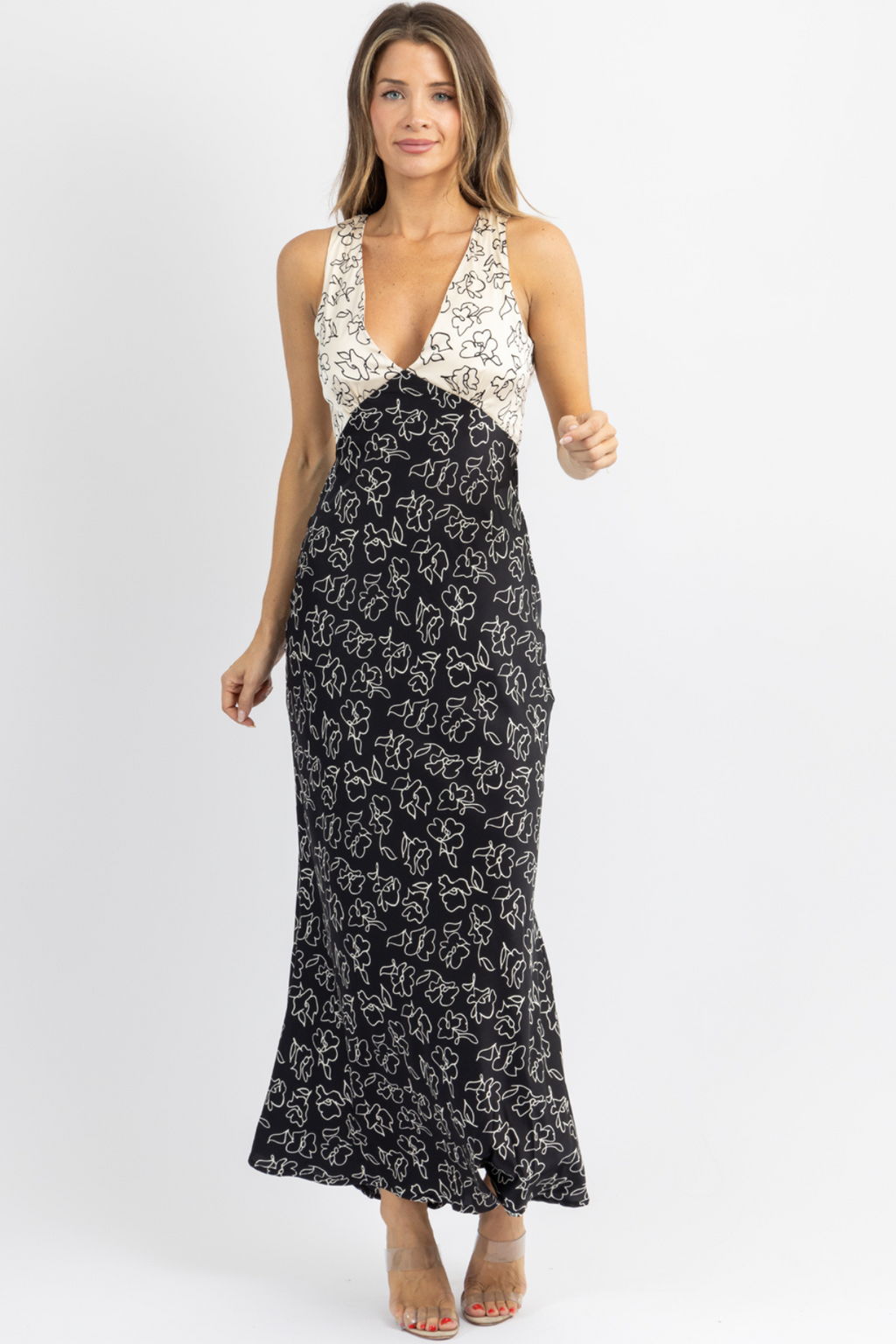 DAY + NIGHT FLORAL MAXI DRESS