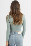 DEEP MINT MOCK + CROP LONGSLEEVE TOP *BACK IN STOCK*