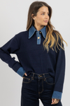 TIA DENIM SWEATER