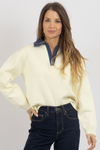 LUCI DENIM COLLAR SWEATER