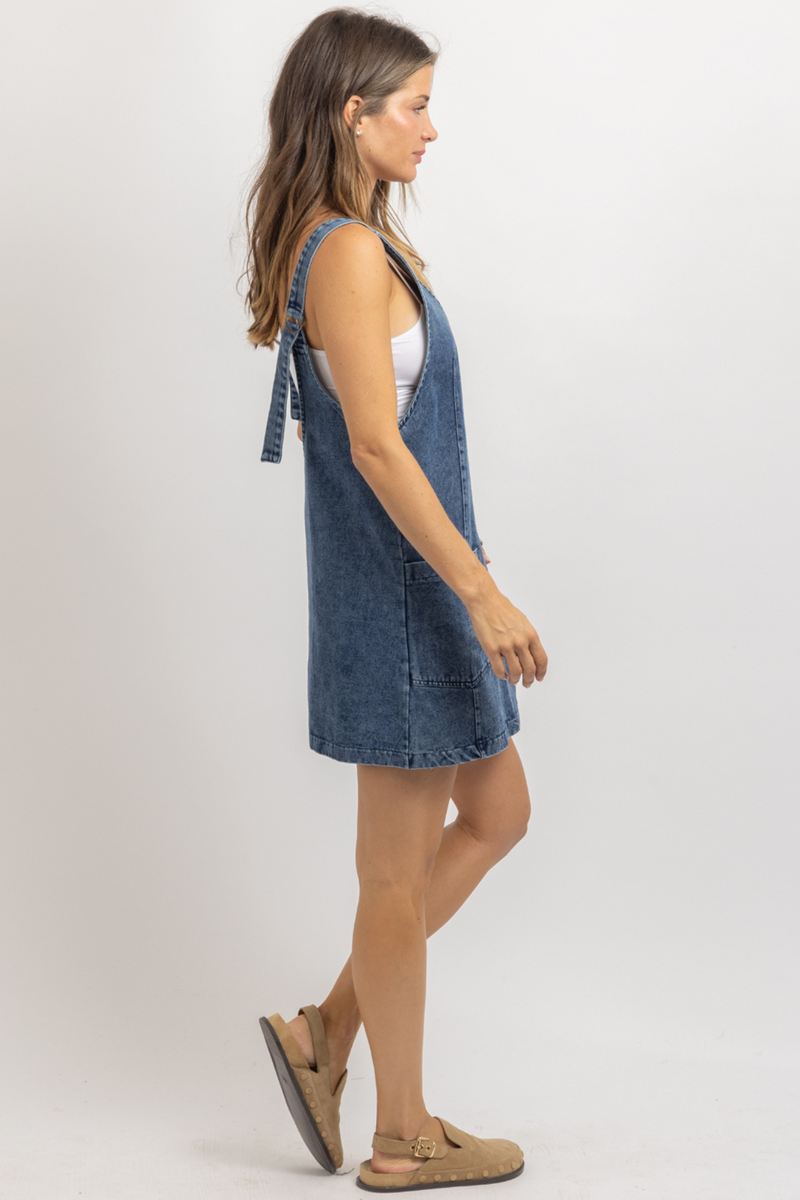 OLIVER DENIM OVERALL DRESS