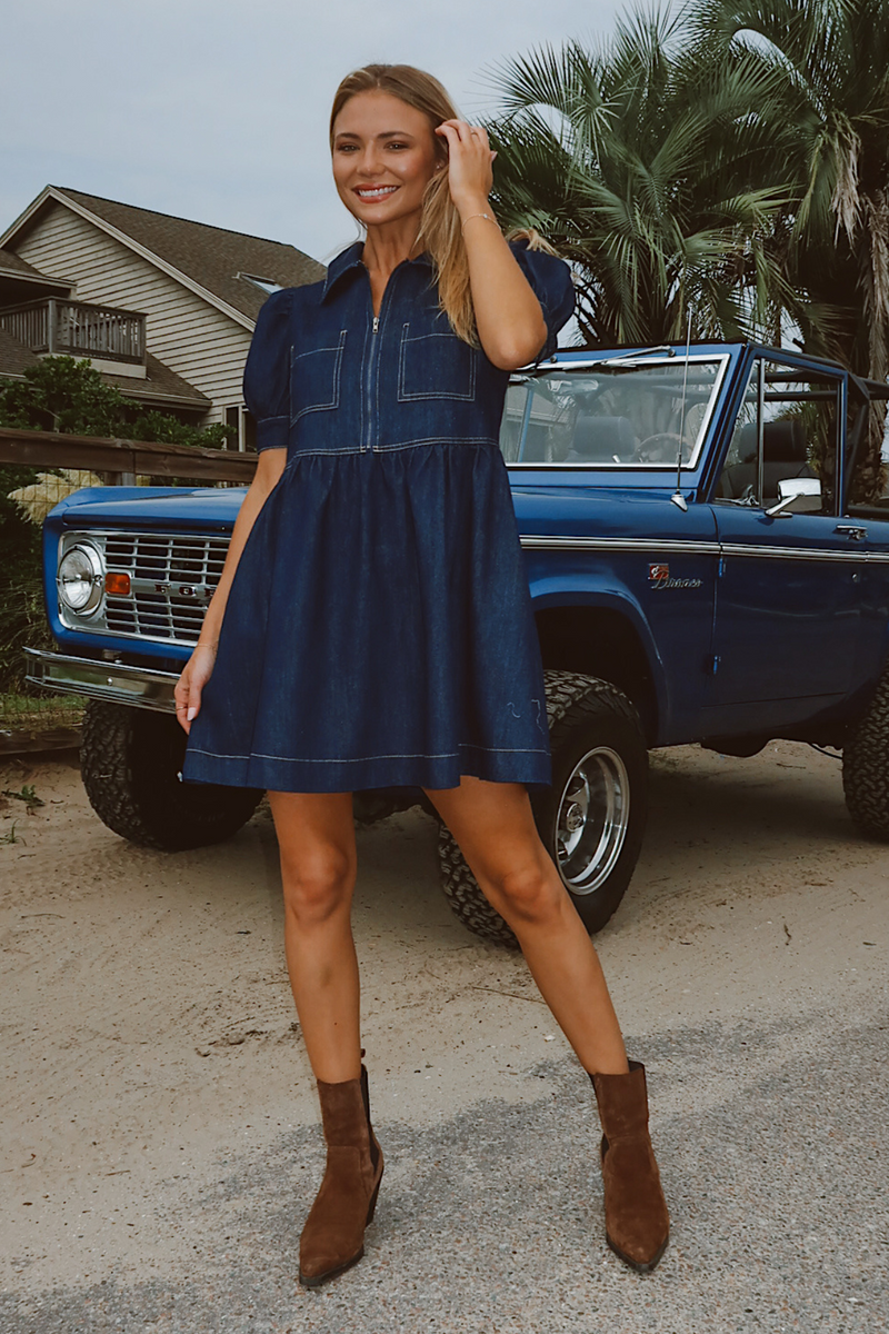 DIANA DENIM MINI DRESS