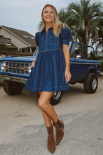 DIANA DENIM MINI DRESS