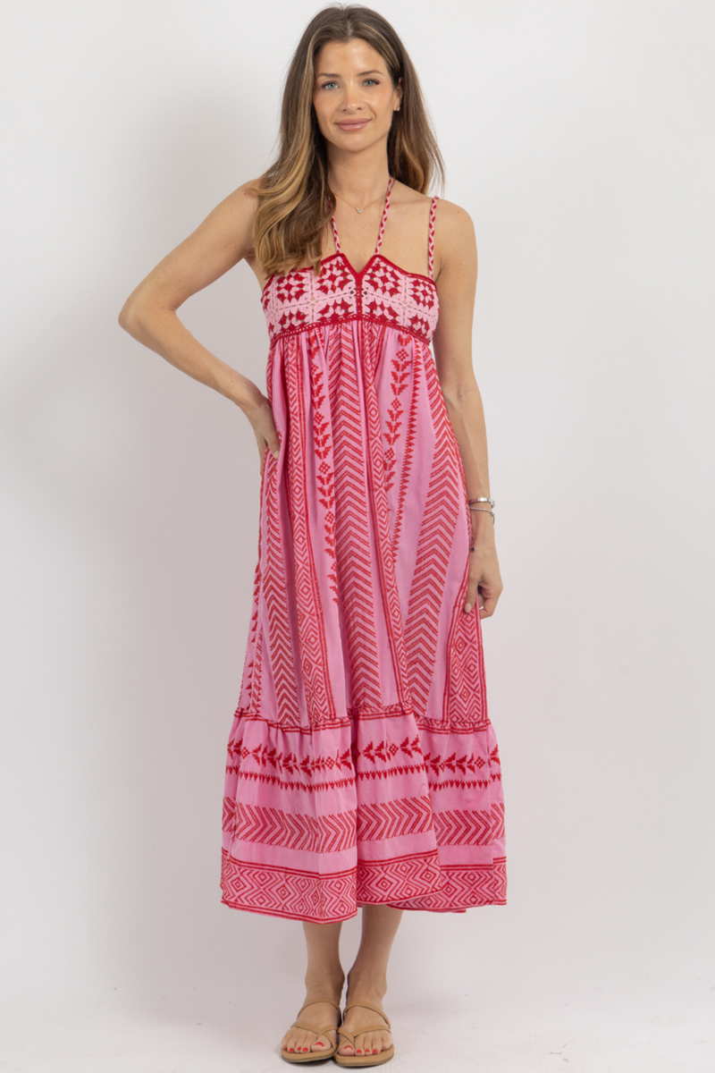DIAZ CROCHET CONTRAST COVER-UP DRESS *BACK IN STOCK*