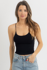 DOUBLE LAYER BLACK CAMI