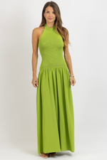 INDIE CHARTREUSE DRESS