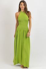 INDIE CHARTREUSE DRESS