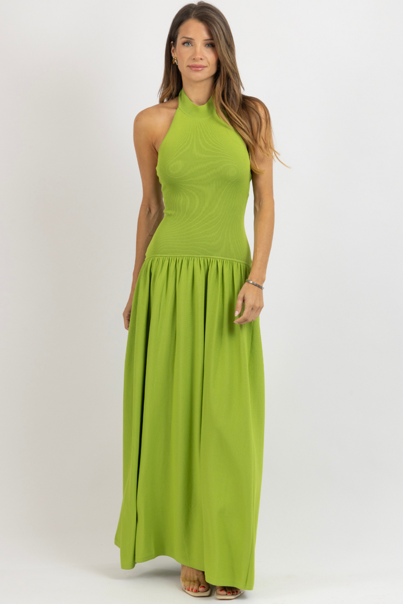 INDIE CHARTREUSE DRESS