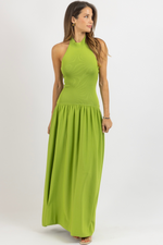 INDIE CHARTREUSE DRESS