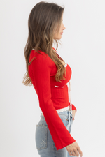 DYLAN SWEETHEART KNIT TOP