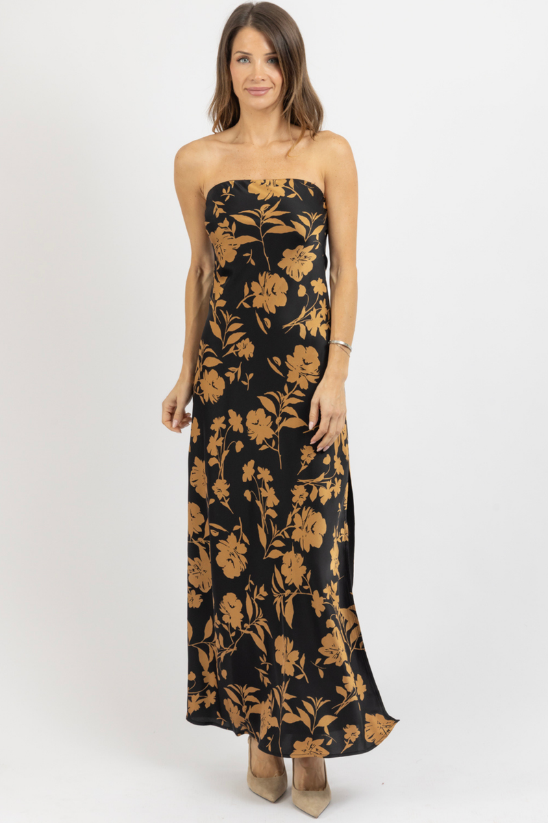 ECLIPSED GOLD MAXI DRESS
