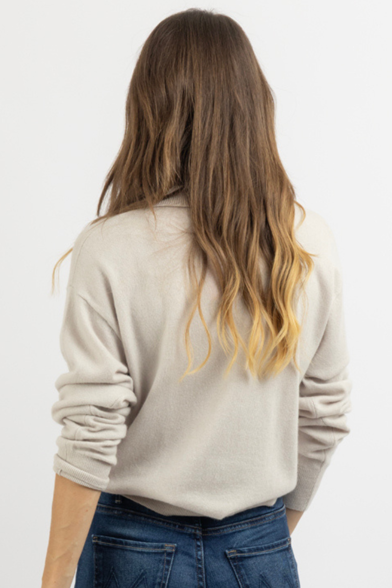 NANCY ECRU KNIT TOP