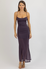 ELISE AUBERGINE DRESS
