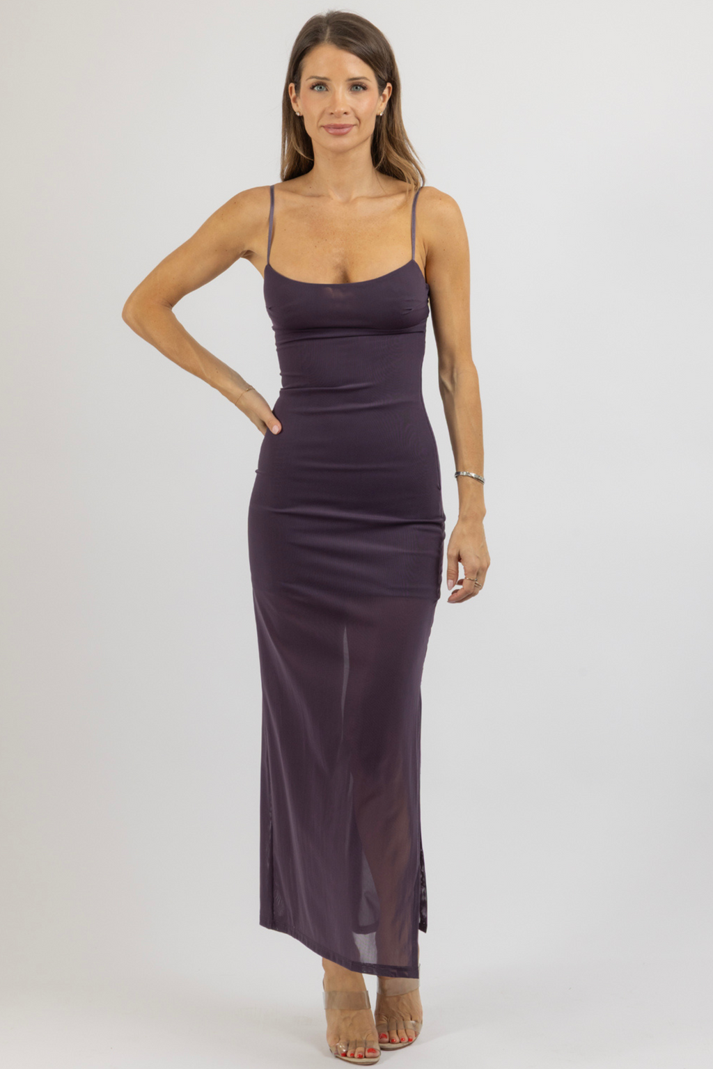 ELISE AUBERGINE DRESS