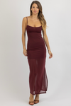 ELISE CLARET DRESS