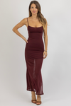 ELISE CLARET DRESS