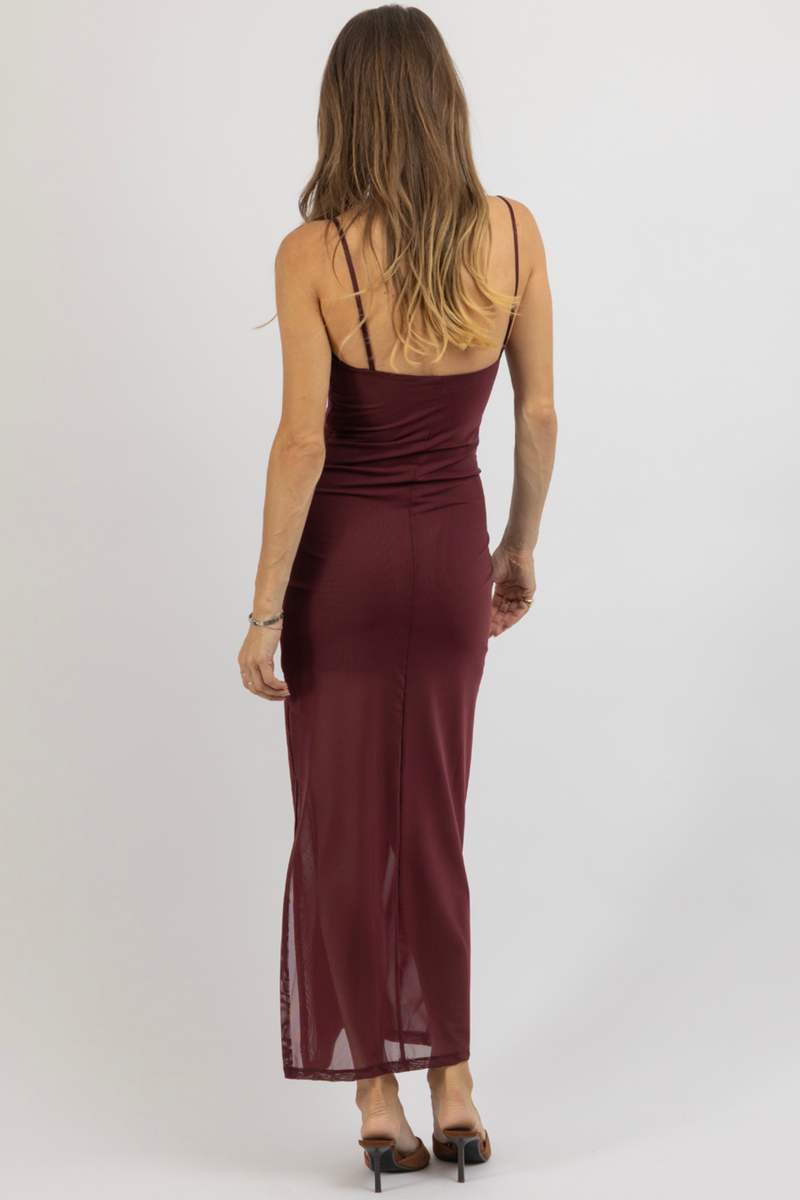 ELISE CLARET DRESS