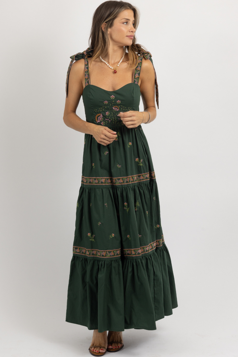 ANA EMBROIDERED MAXI DRESS